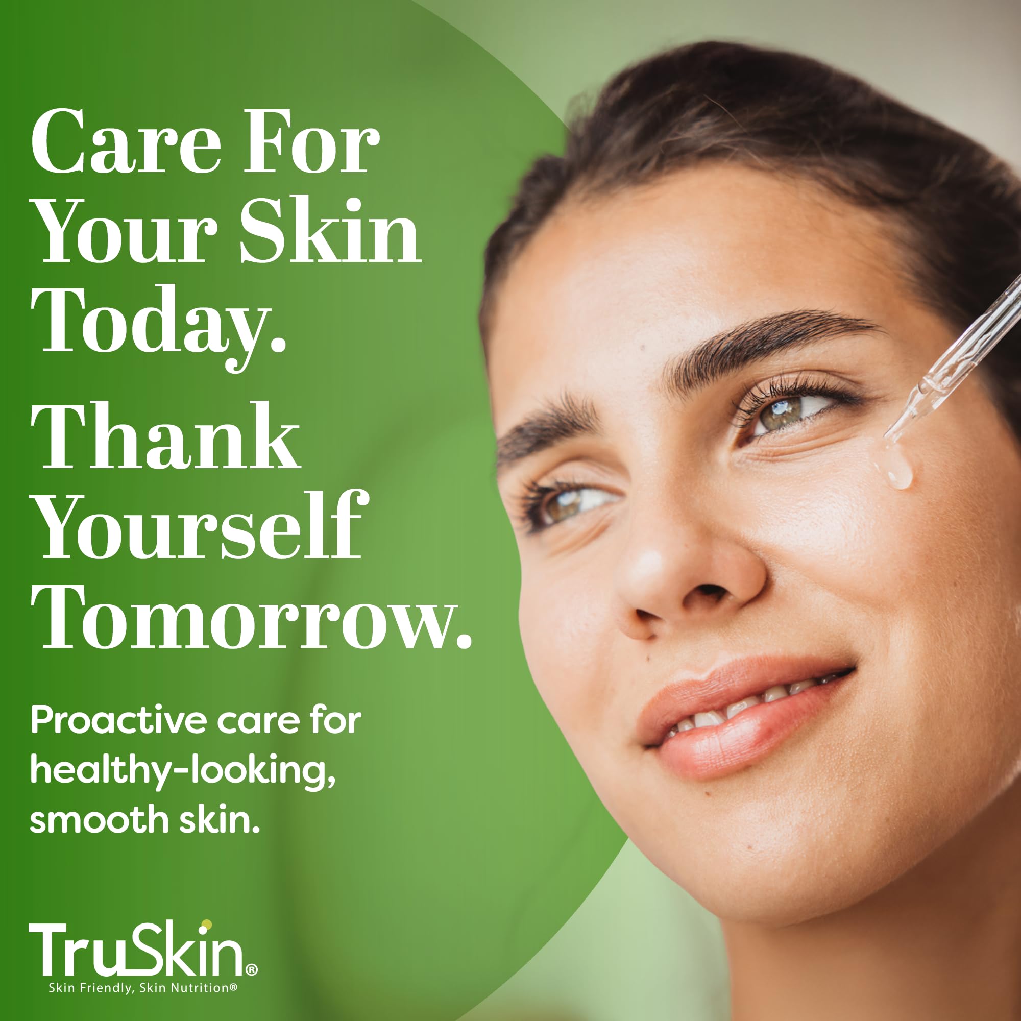 TruSkin Peptide Serum nighttime routine shot for smooth, hydrated skin.