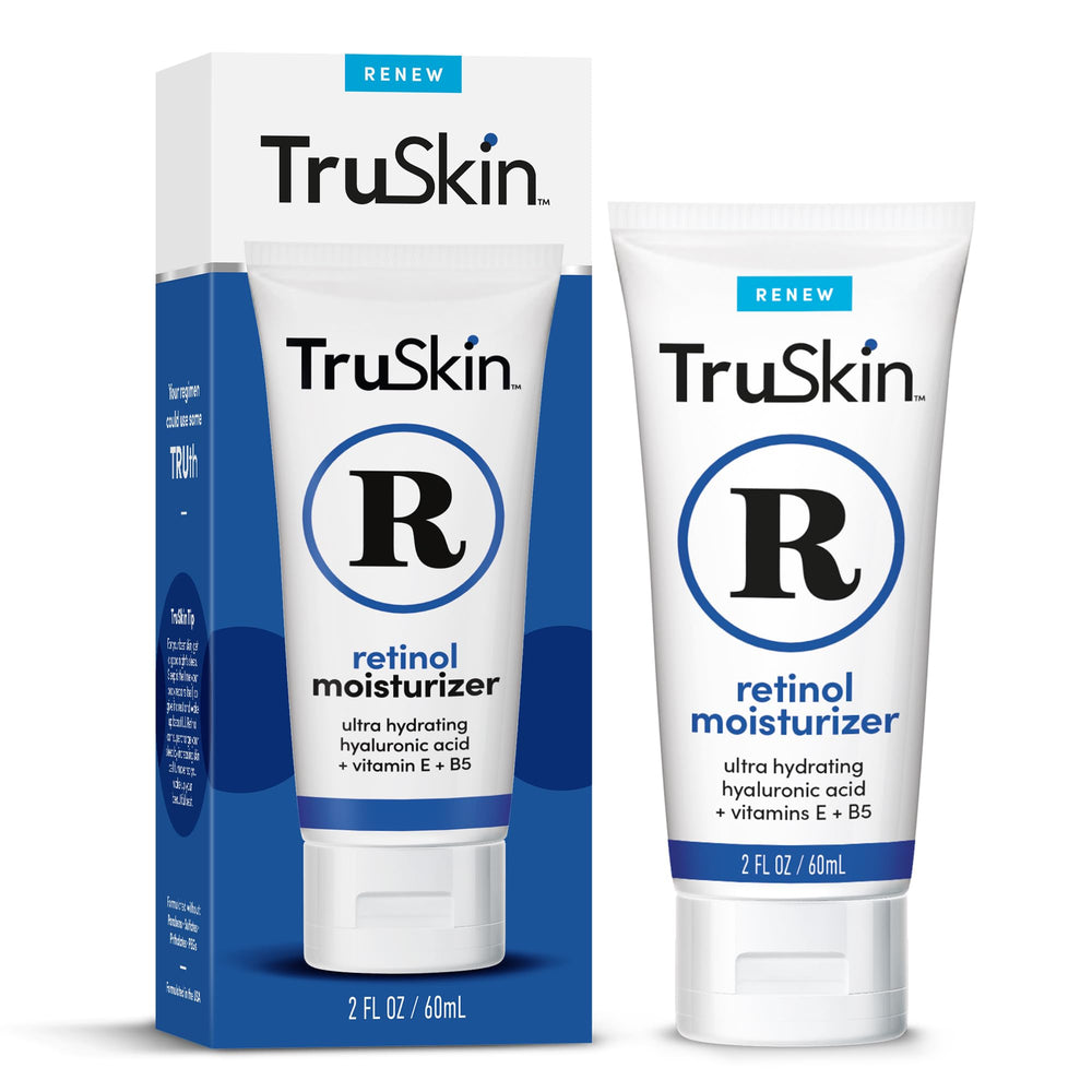 TruSkin Retinol Face Moisturizer bottle, hydration-focused weekly routine