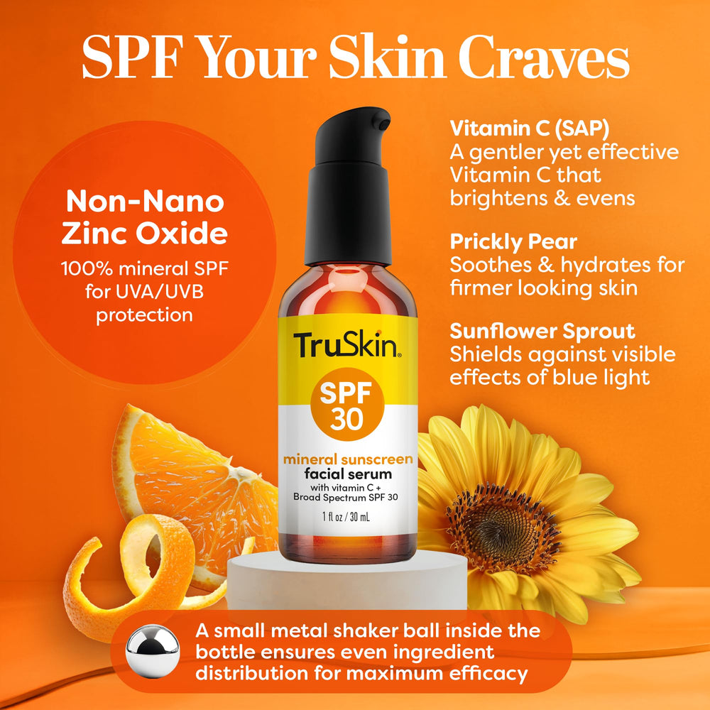 TruSkin Sunscreen Serum with ceramides and hyaluronic acid for hydration