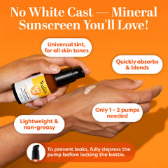 TruSkin Sunscreen Serum SPF 30 longwear on skin in natural light