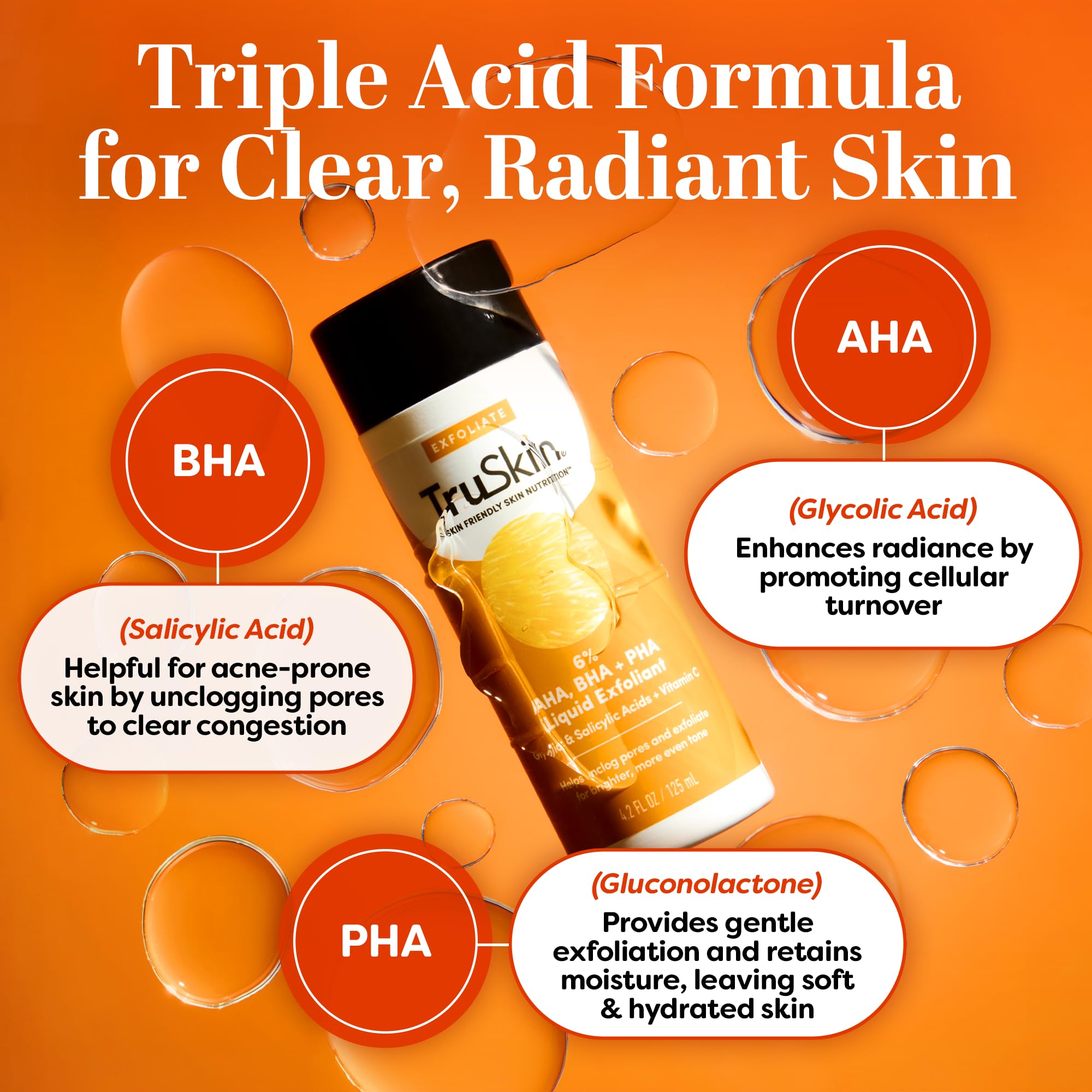 TruSkin turmeric-enriched formula hints at a warm glow and soothing care.