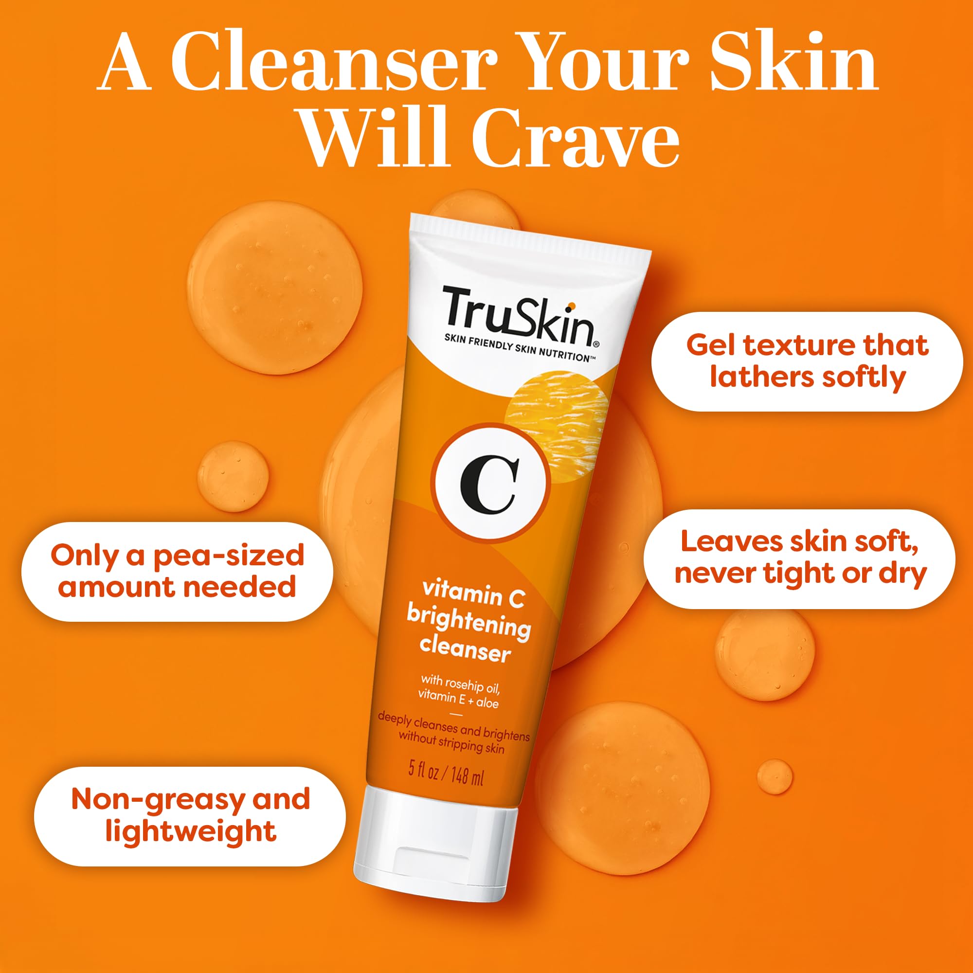 TruSkin Vitamin C Face Wash Aloe Vera ingredient close-up for soothing care.