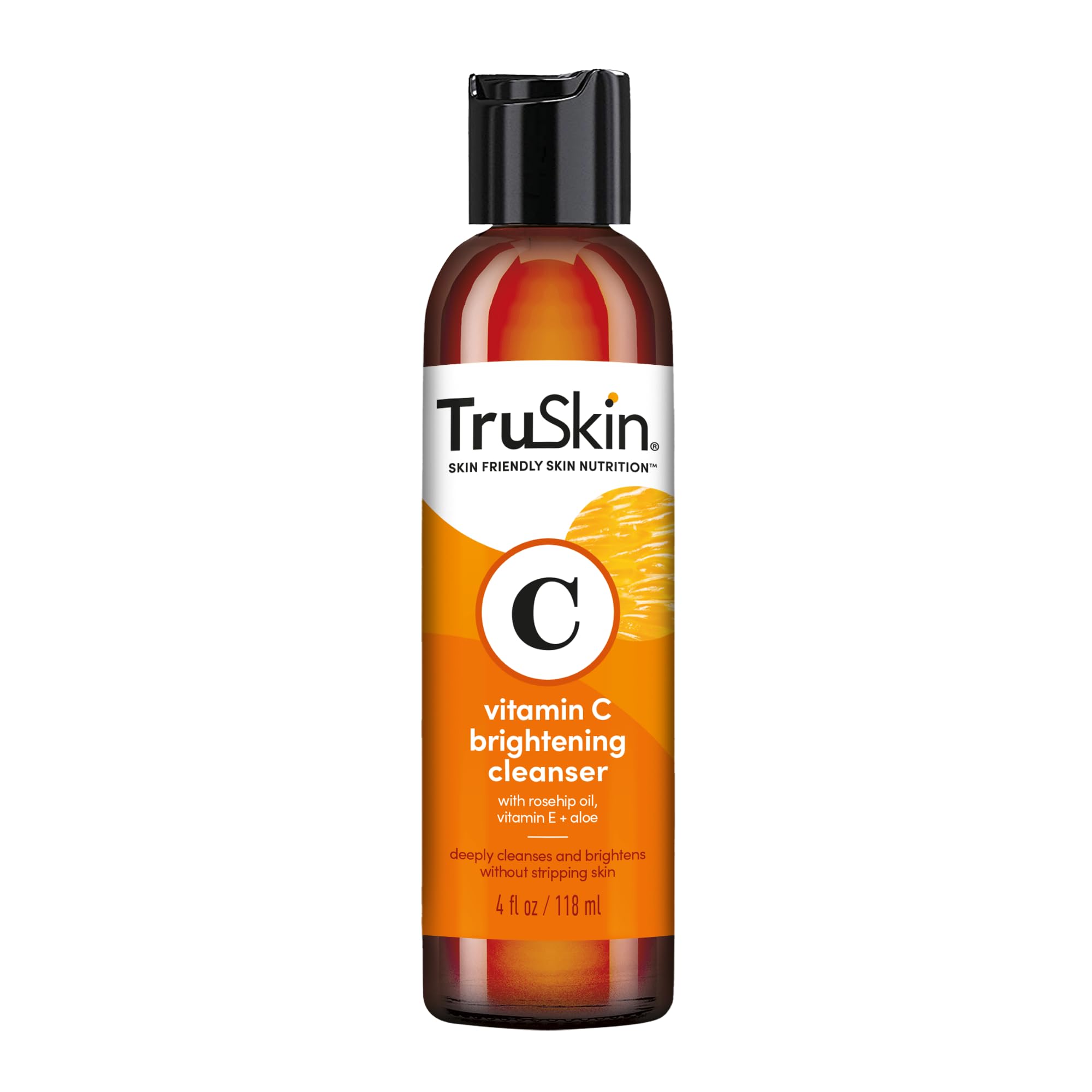 TruSkin Vitamin C Face Wash application on neck and face.