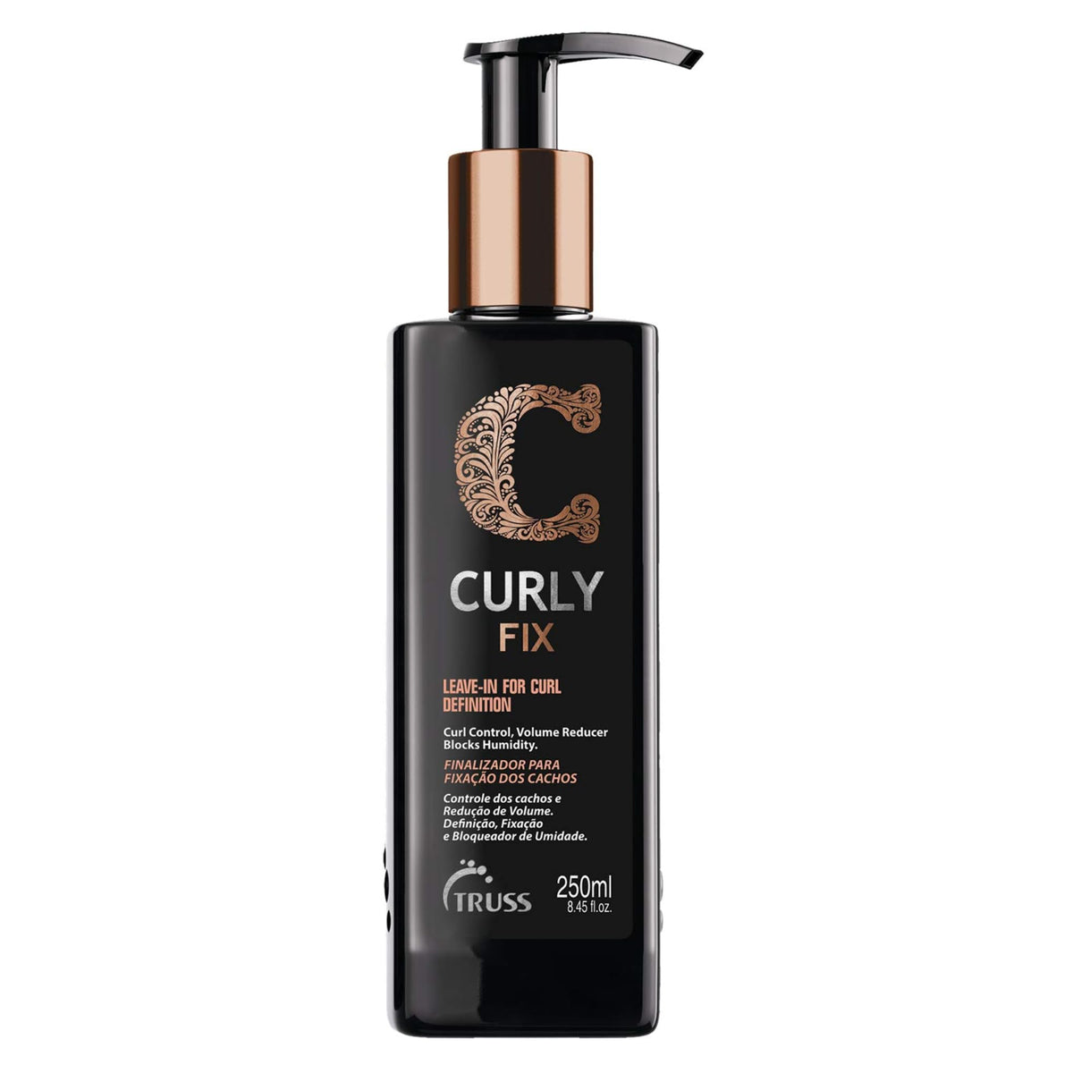 TRUSS Curly Fix bottle pour for easy, mess-free application.