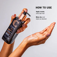 TRUSS Curly Fix defines curls with a flexible medium hold.