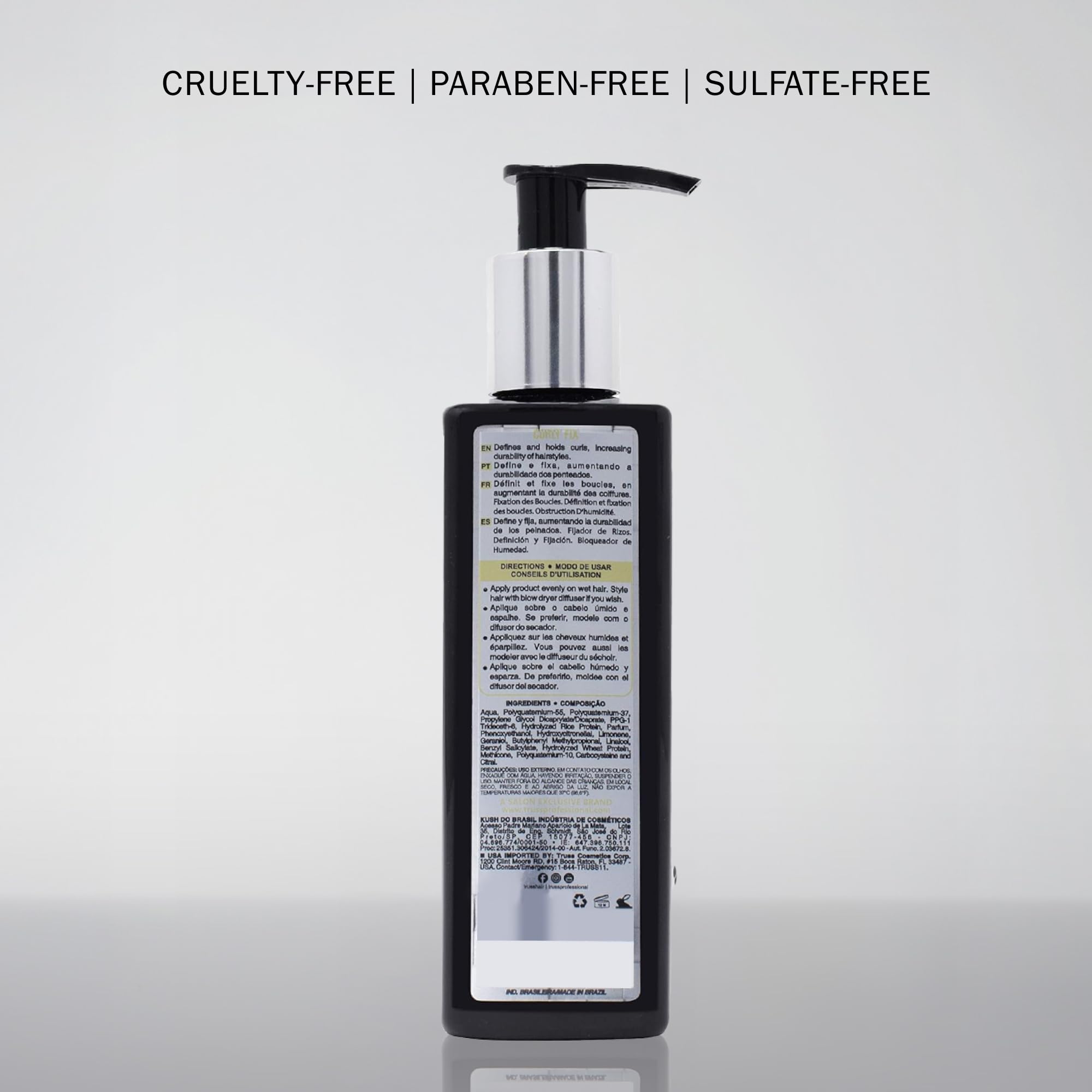 TRUSS Curly Fix adds shine and bounce to curls.