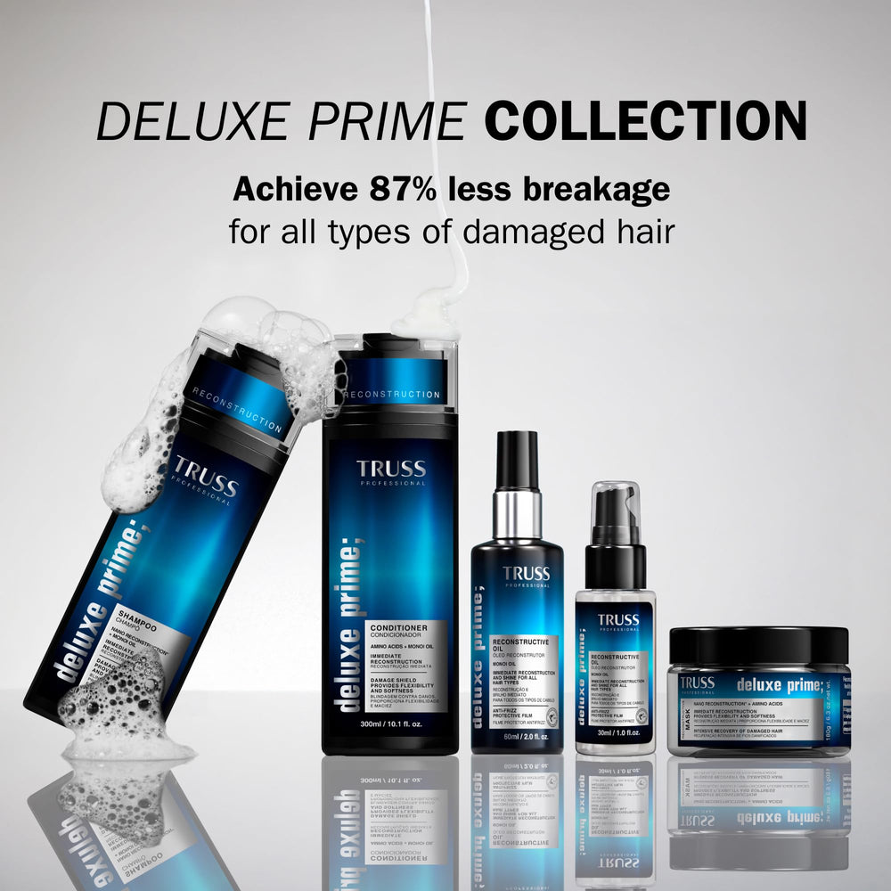 TRUSS Deluxe Prime Conditioner damage repair depiction suggests stronger strands