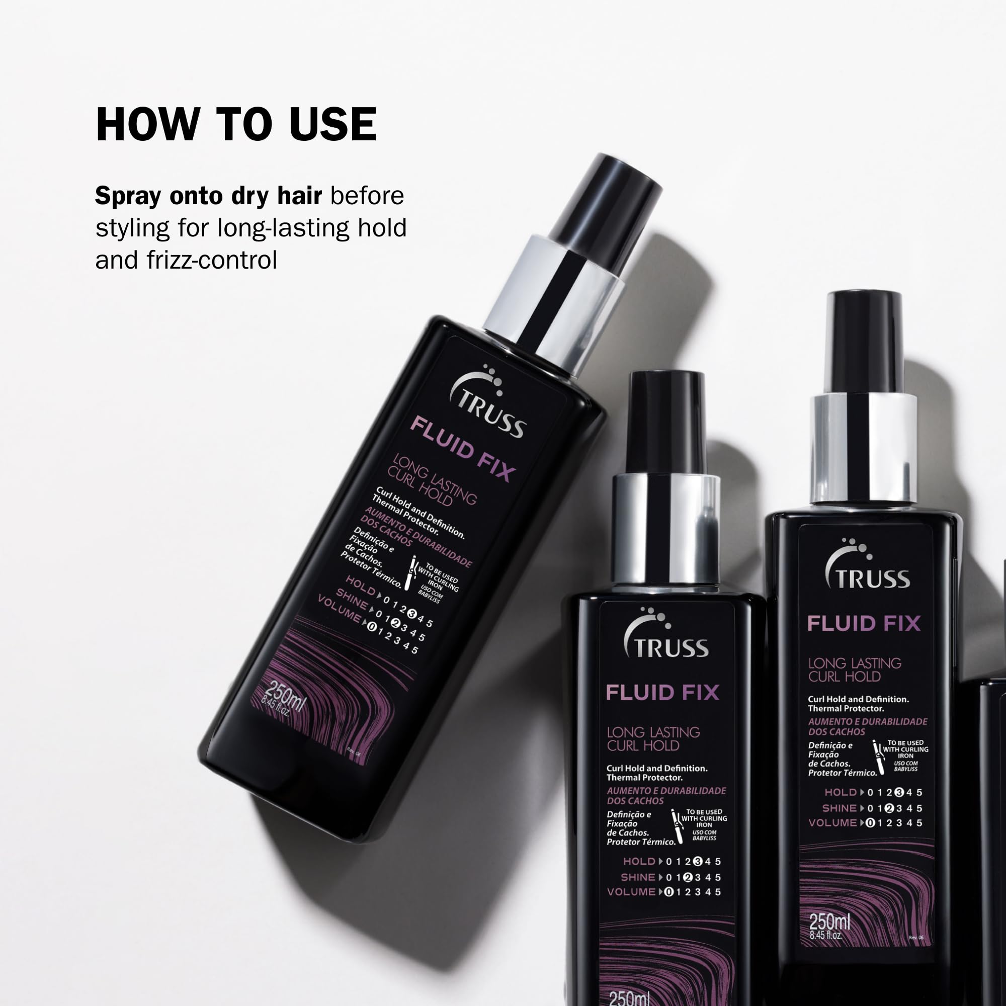 TRUSS Fluid Fix suitable for all hair types and textures.