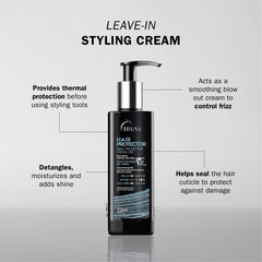 TRUSS Hair Protector dispenser pump demonstrates easy, even application before styling