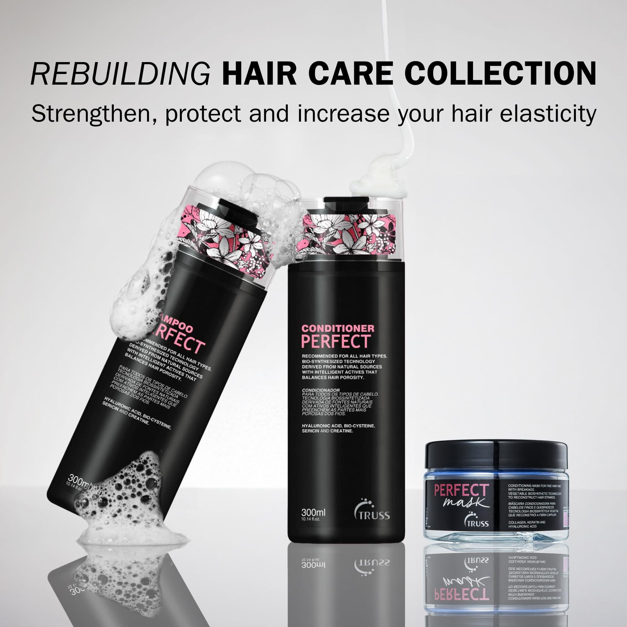 TRUSS Moisturizing Shampoo emphasizes color protection alongside gentle cleansing.