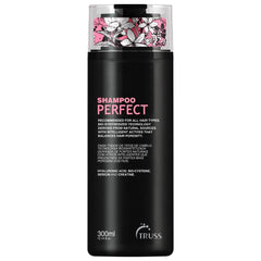 TRUSS Moisturizing Shampoo bottle shows hydrating formula for damaged hair and color protection.