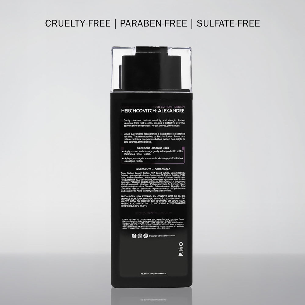 TRUSS Moisturizing Shampoo results in soft, manageable hair with shine.