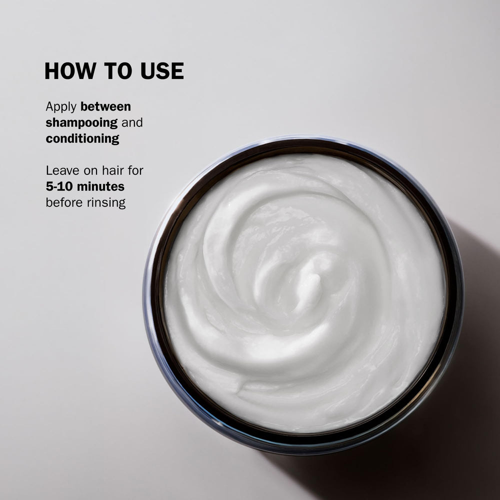 TRUSS Net Deep Conditioning Hair Mask hands applying to wet hair demonstrates usage