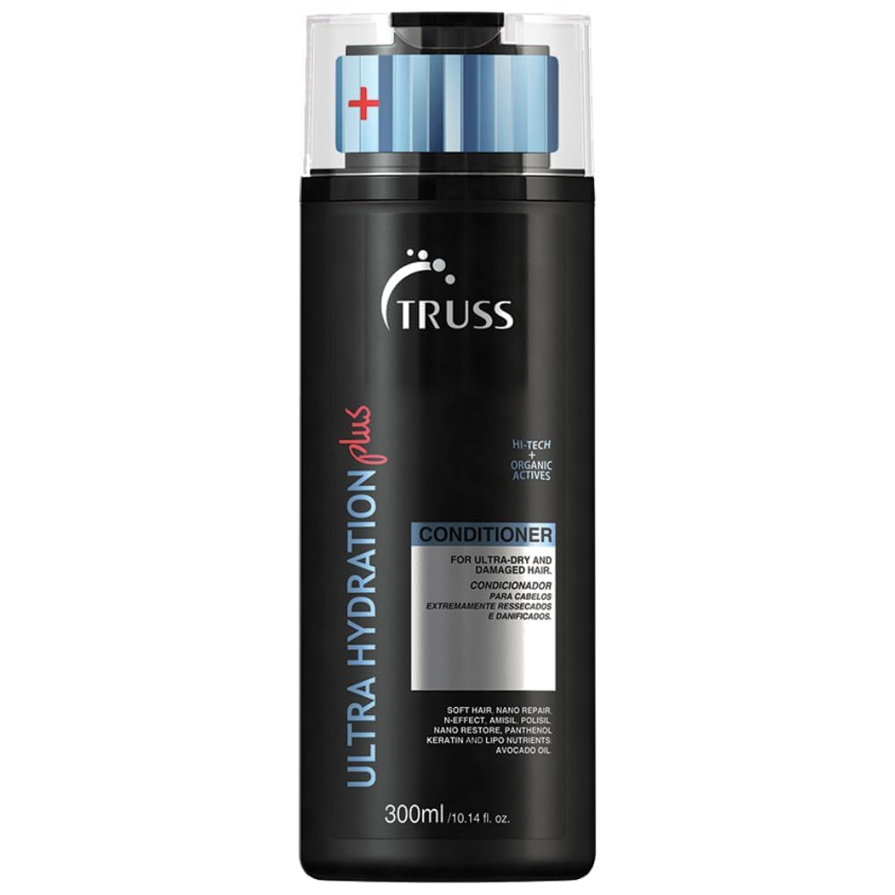 TRUSS Ultra Hydration Plus bottle pouring to illustrate deep moisture delivery