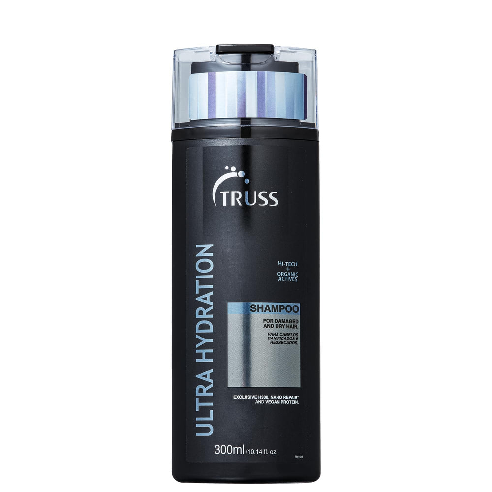 TRUSS Ultra Hydration Shampoo bottle showing premium packaging for daily moisture