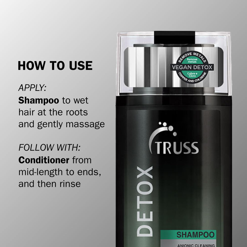 TRUSS Vegan Metal Detox Shampoo color protection scene preserving vibrant hair color