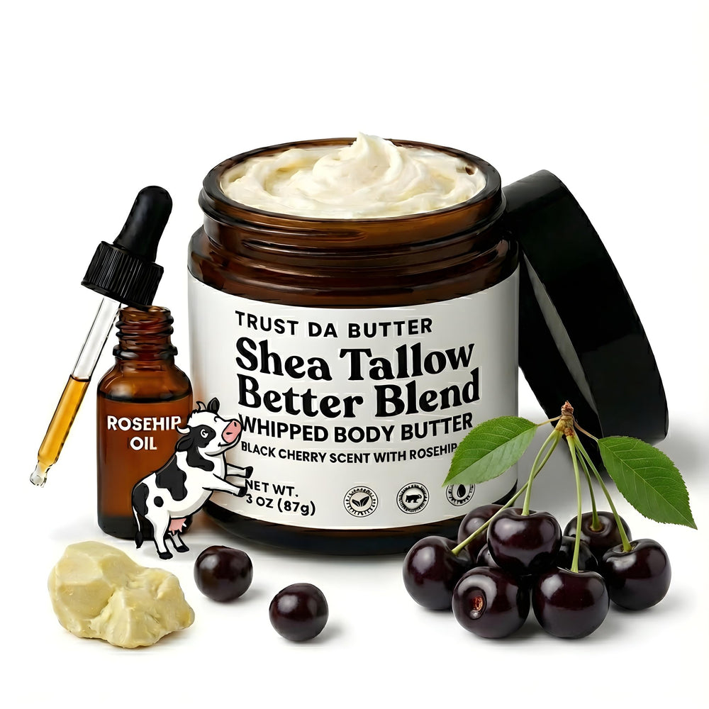 Trust Da Butter whipped beef tallow jar for deep hydration on skin