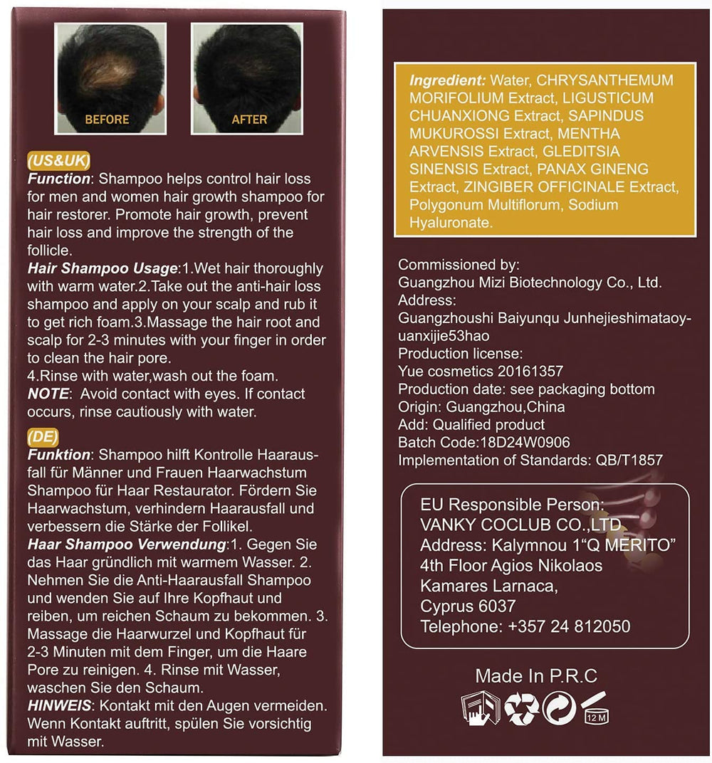 TruuMe Root Activator Shampoo ginger essence supports thinning hair.