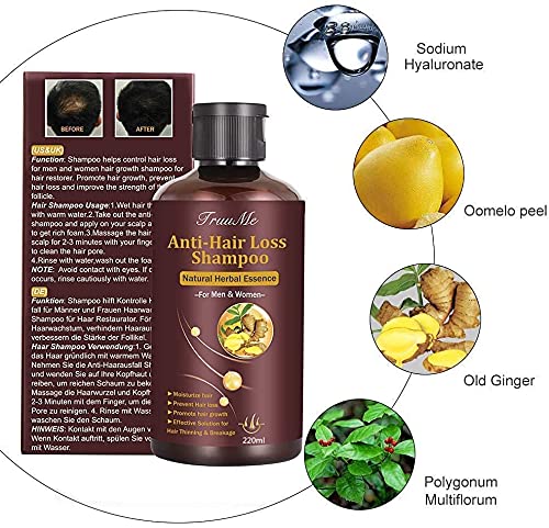 TruuMe Root Activator Shampoo lather showing ginger infusion for cleansing.