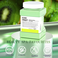 Texture close-up of Truvenum Kiwi Jelly Mask Powder ready to mix