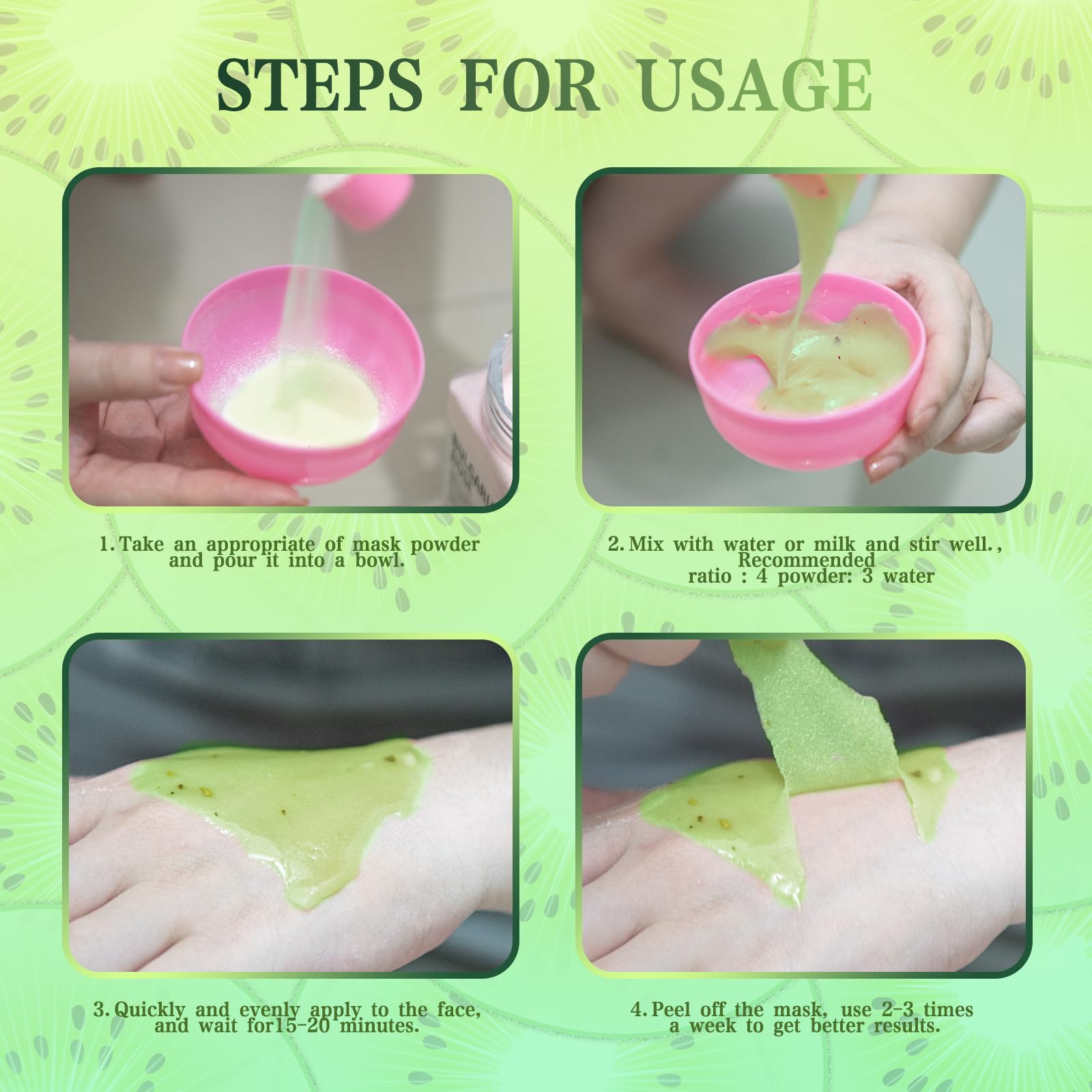 Washing off the jelly mask after 15–20 minutes