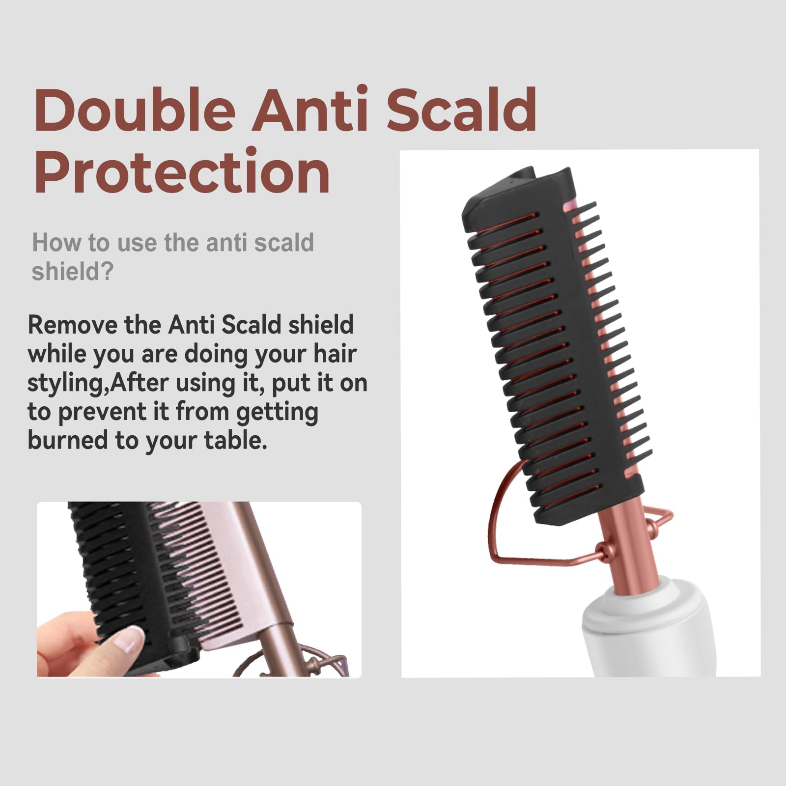 TryLater hot comb auto shut-off enhances safe operation