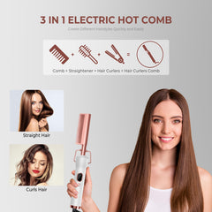 TryLater hot comb ceramic plate heats evenly to protect hair