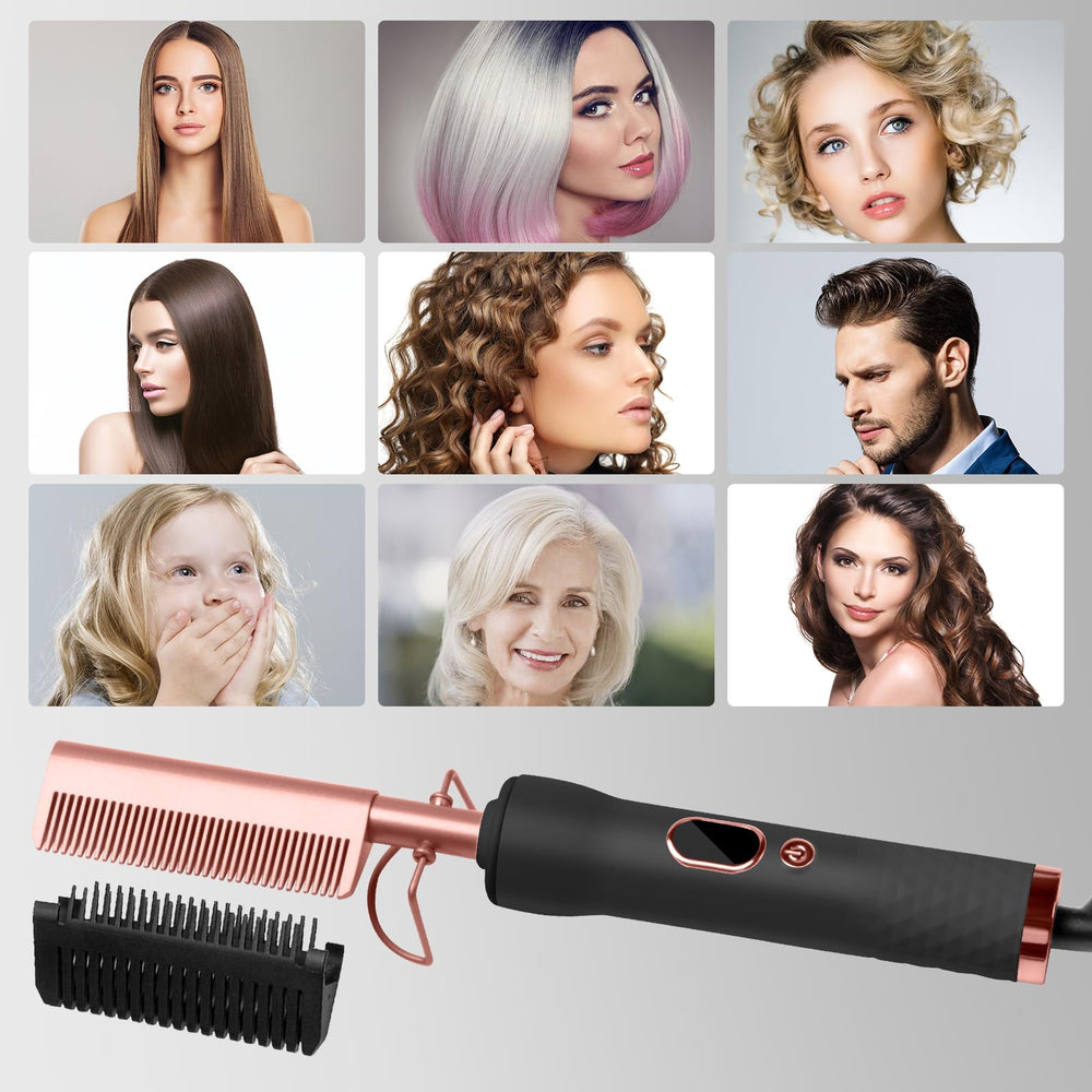 Trylater hot comb ceramic technology distributes heat evenly for safer styling.