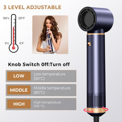 Trylater magnetic 2.5-inch head adds volume and root lift.