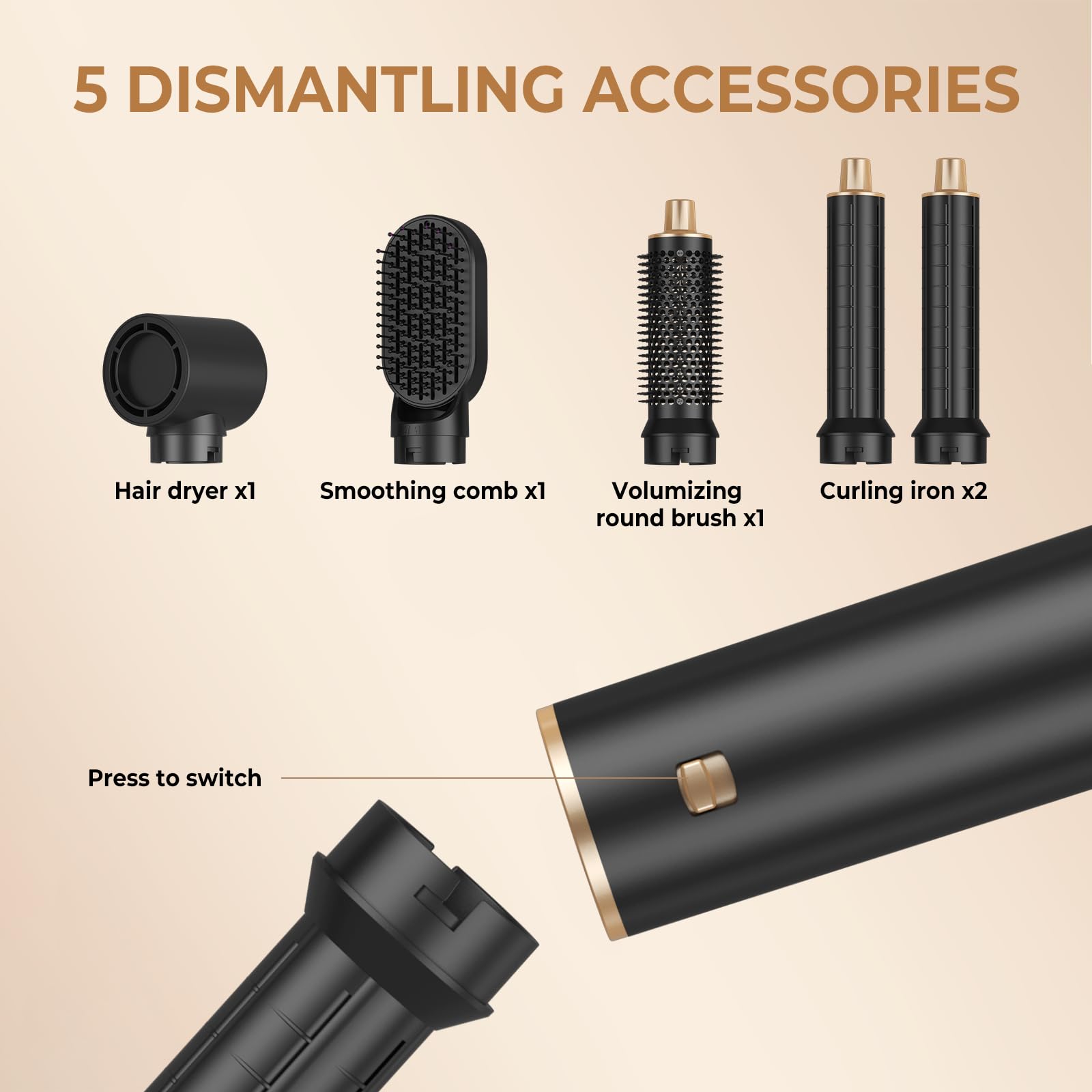 TryLater smart temperature settings for different hair types and routines.