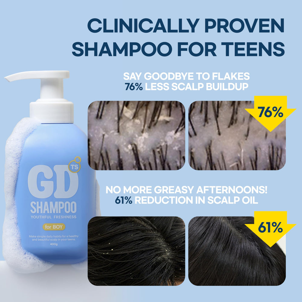 TS SHAMPOO fruity-scent bottle blue offers a pleasant, allergy-free daily wash.
