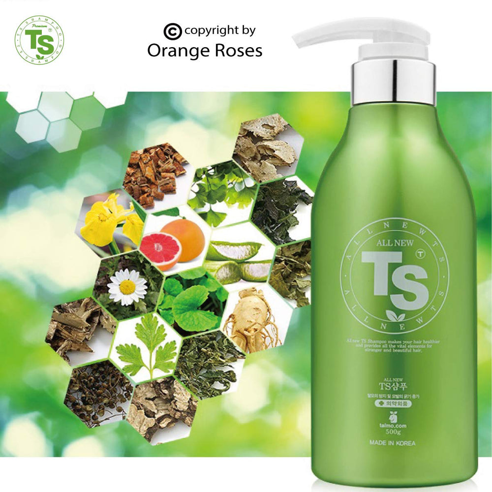Morning hair care routine with TS SHAMPOO for smoother, fuller-looking hair.