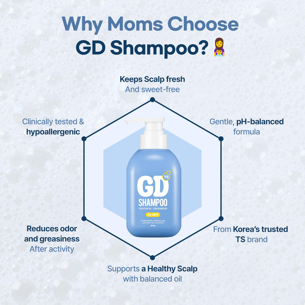 TS SHAMPOO probiotics-scalp-balance bottle blue supports a balanced scalp feel.