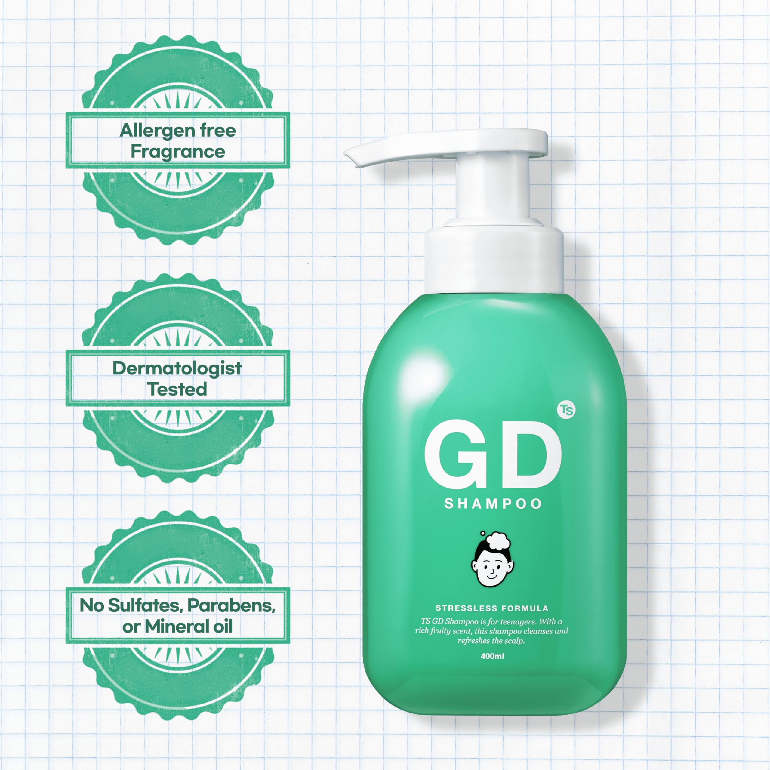 TS SHAMPOO probiotics scalp balance, supports healthier scalp microbiome.
