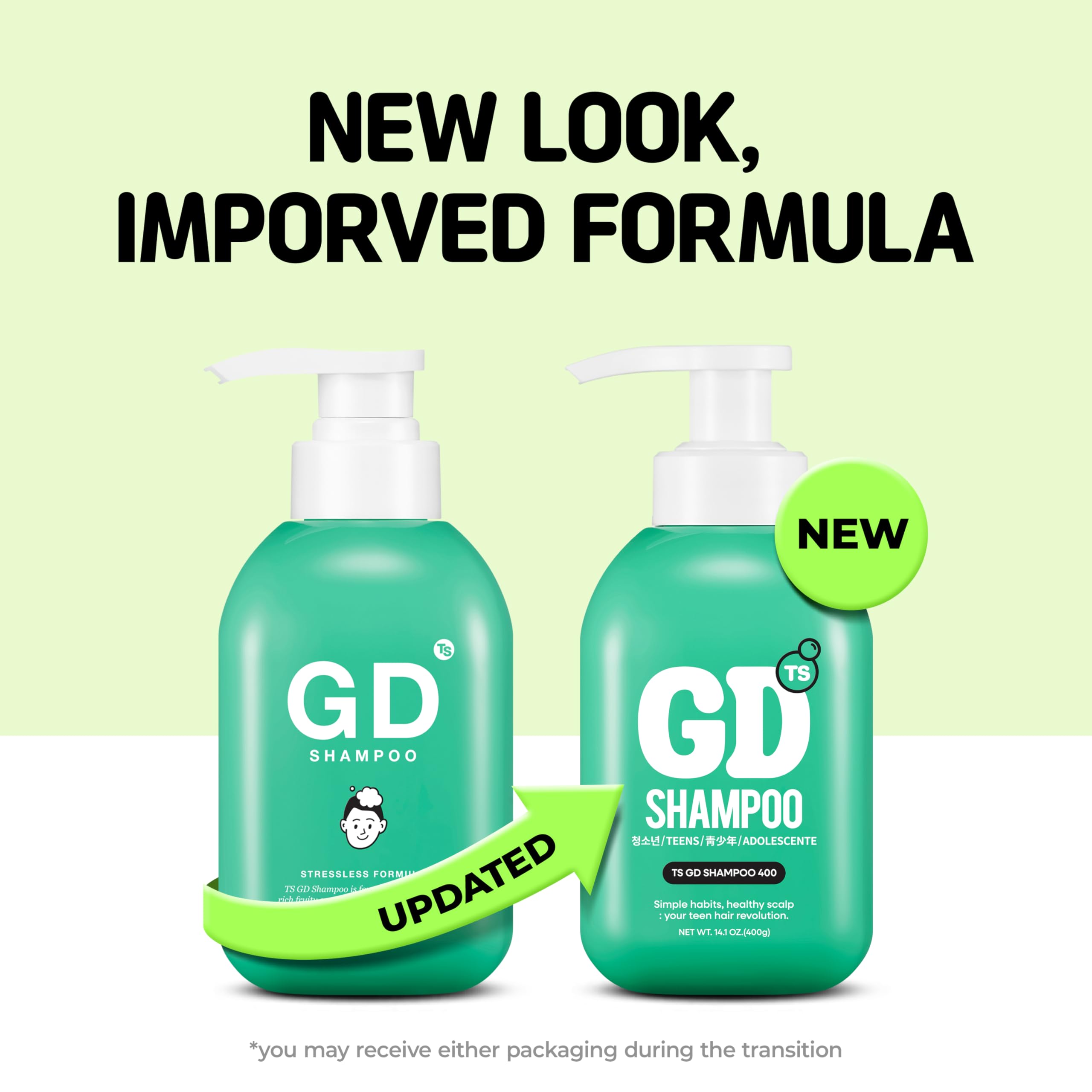 TS SHAMPOO teen-friendly skin test imagery, dermatologist-approved gentle care.
