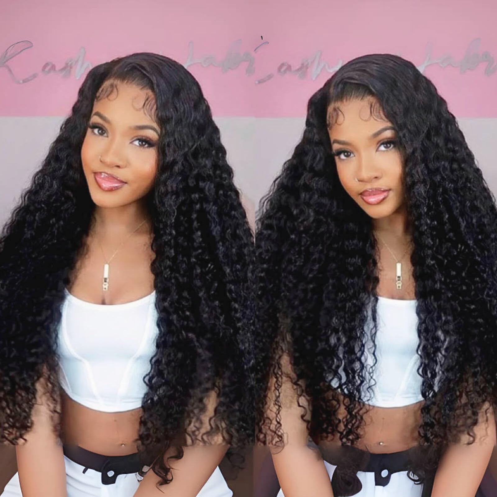Tsiyu 26-inch deep wave full lace wig with natural look and baby hairs for daily wear