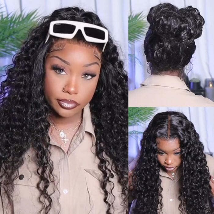 Tsiyu adjustable-cap wig with four combs for secure all-day fit