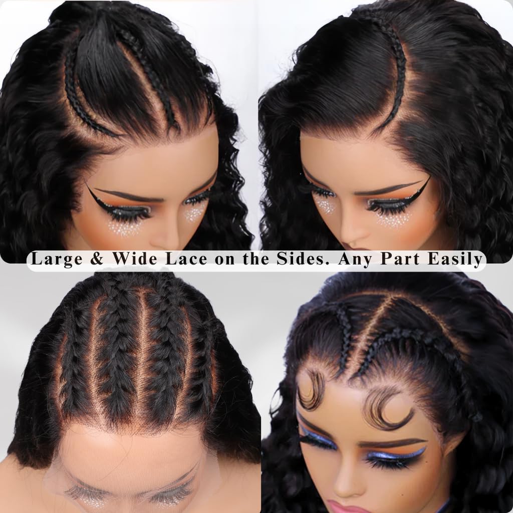 Tsiyu virgin human hair deep wave wig offering soft, natural movement
