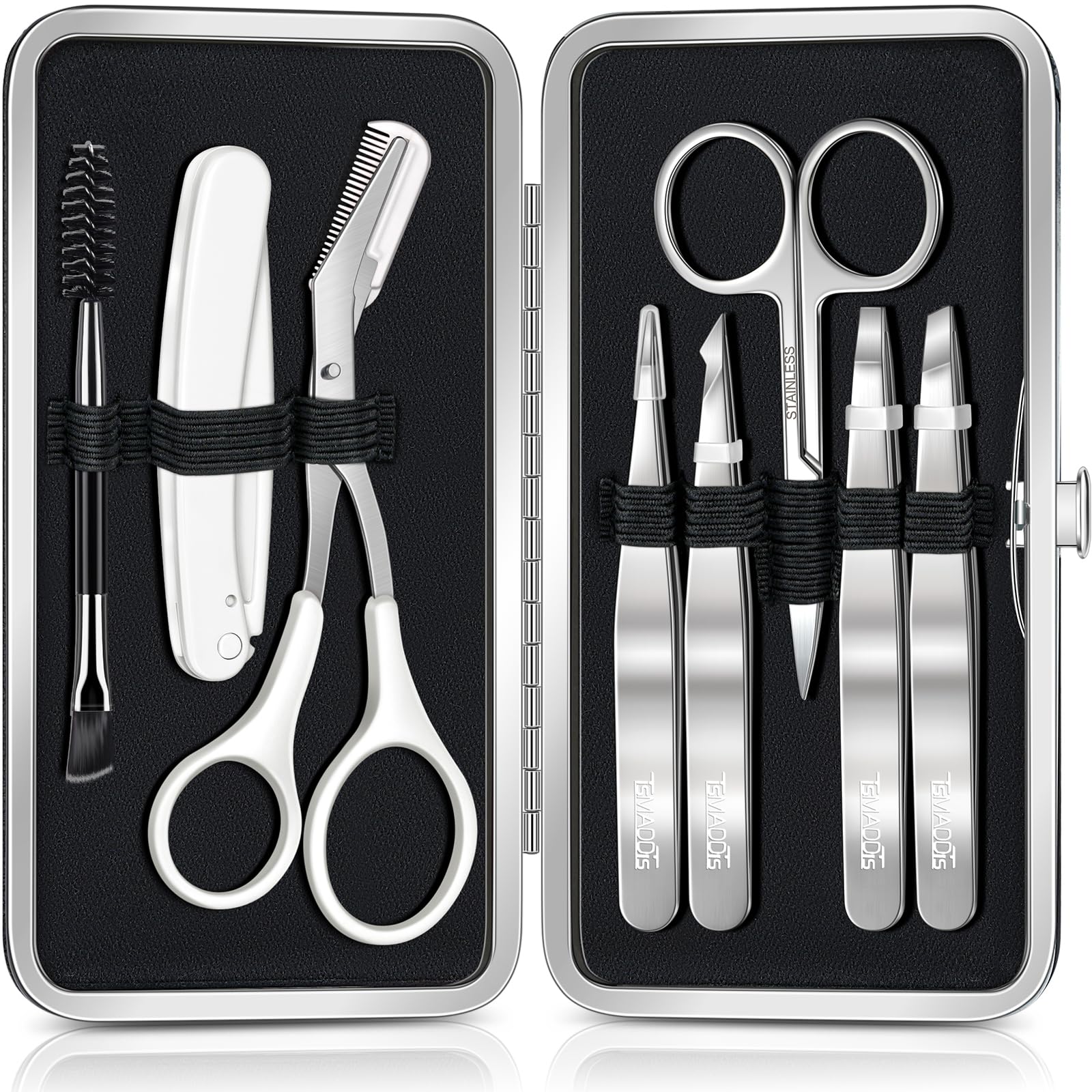 TsMADDTs 8-in-1 eyebrow kit for precise brow shaping on the go