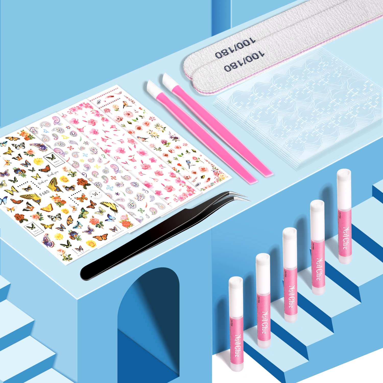 TsMADDTs cuticle pusher for clean nail beds before application.