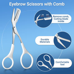 TsMADDTs eyebrow scissors provide safe, precise trimming
