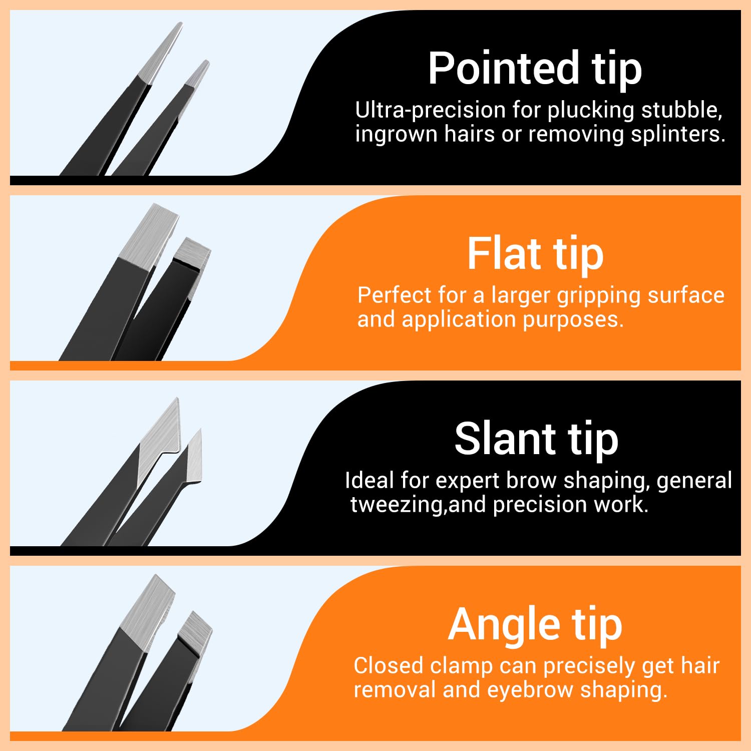 TsMADDTs eyebrow scissors with curved tips for safe trimming.