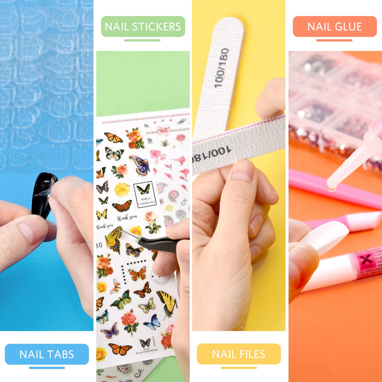 TsMADDTs pick-up tweezer for precise nail placement.