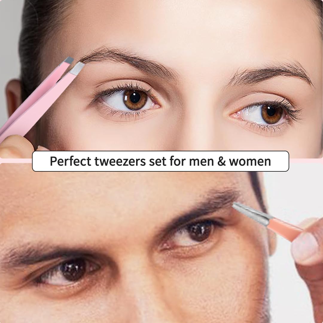 TsMADDTs slant-tip tweezers with durable stainless steel design