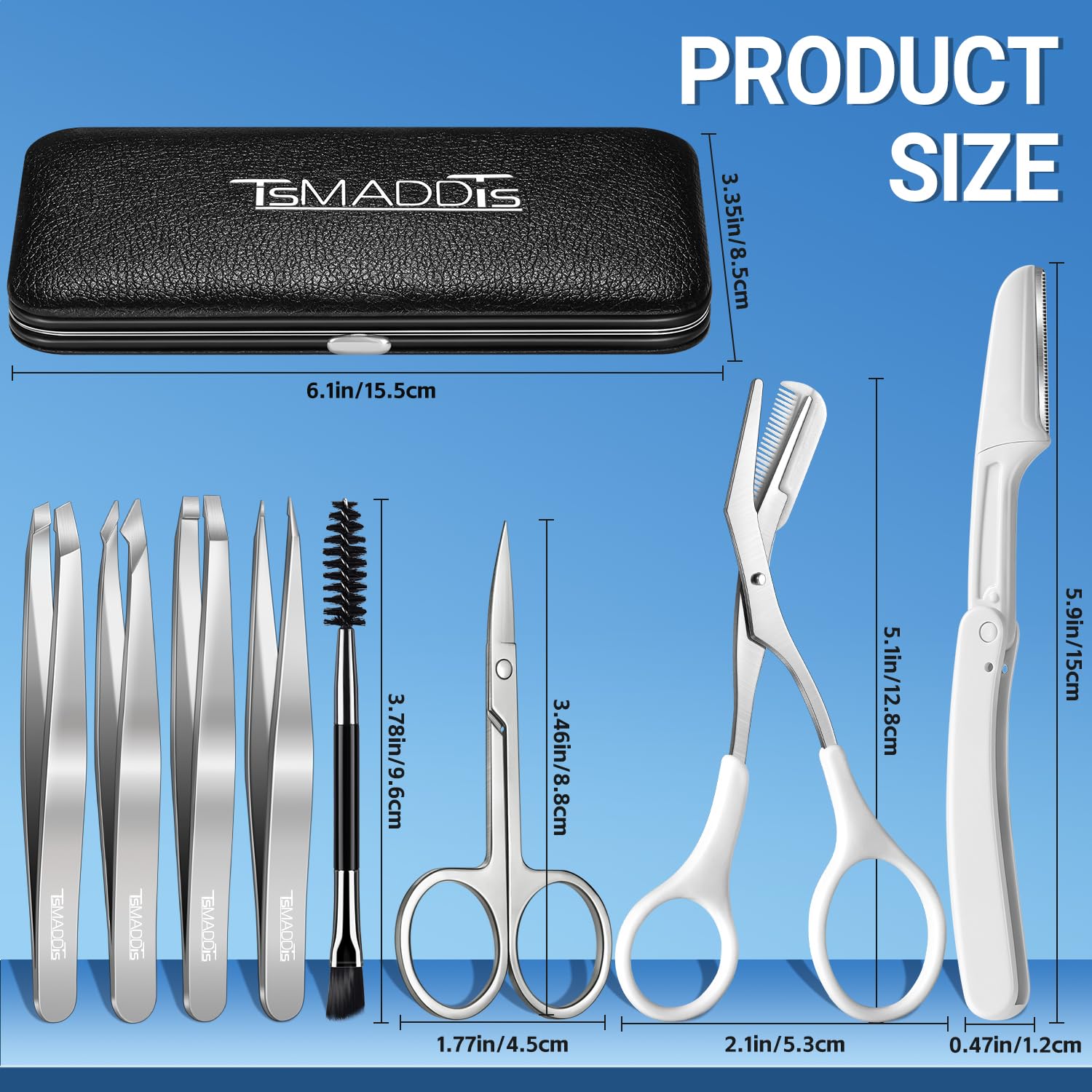 TsMADDTs tweezers for women offering precise tips for facial hair plucking
