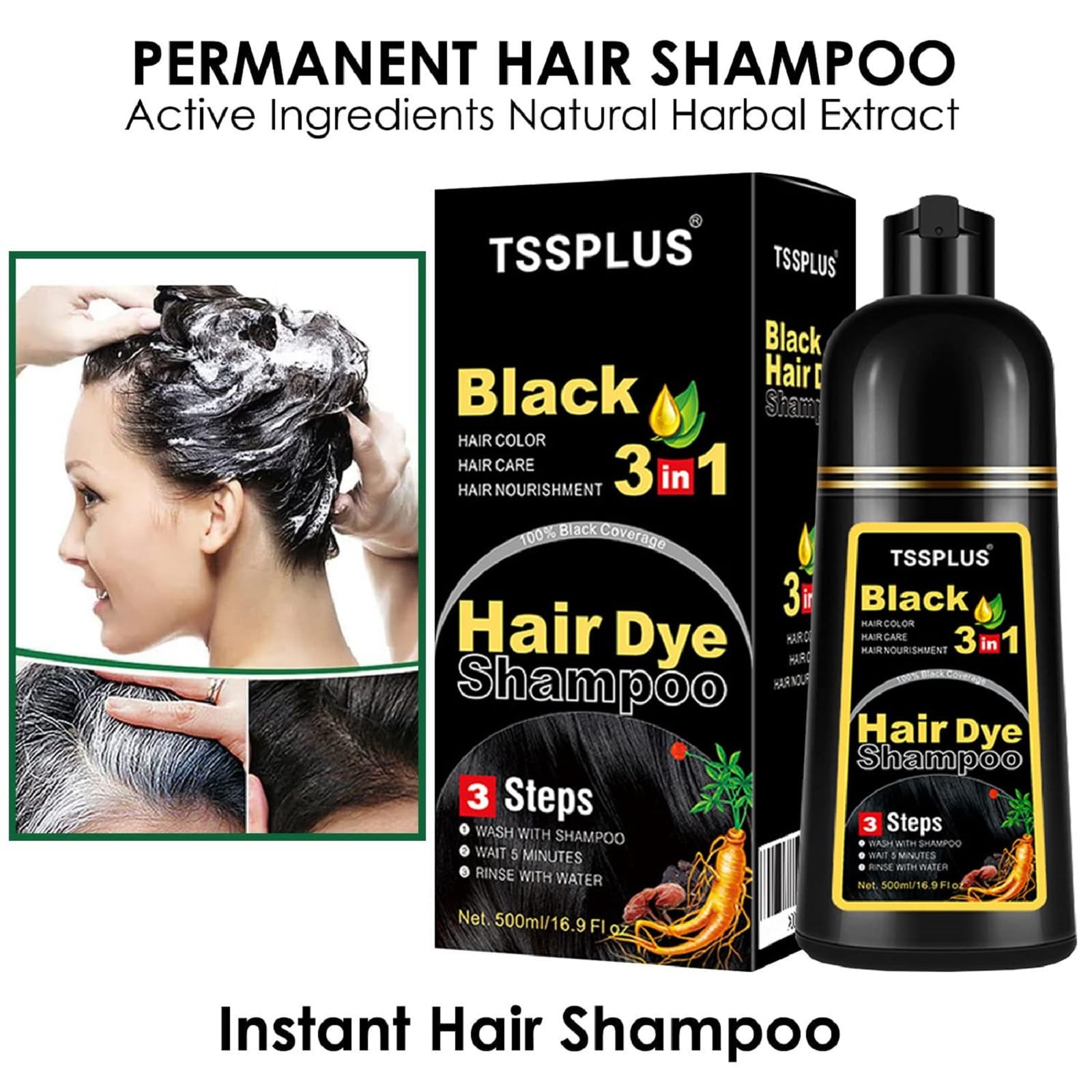 TSSPLUS at-home color with no salon needed for gray hair.