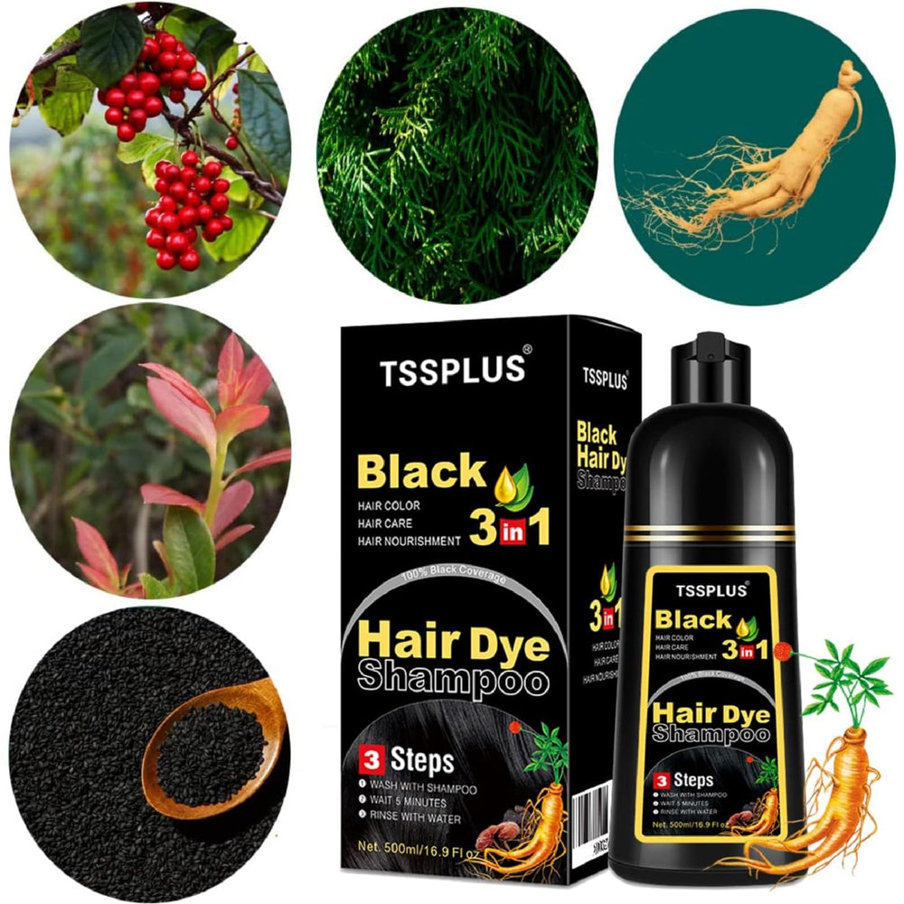 TSSPLUS dark brown shade result on hair sample.