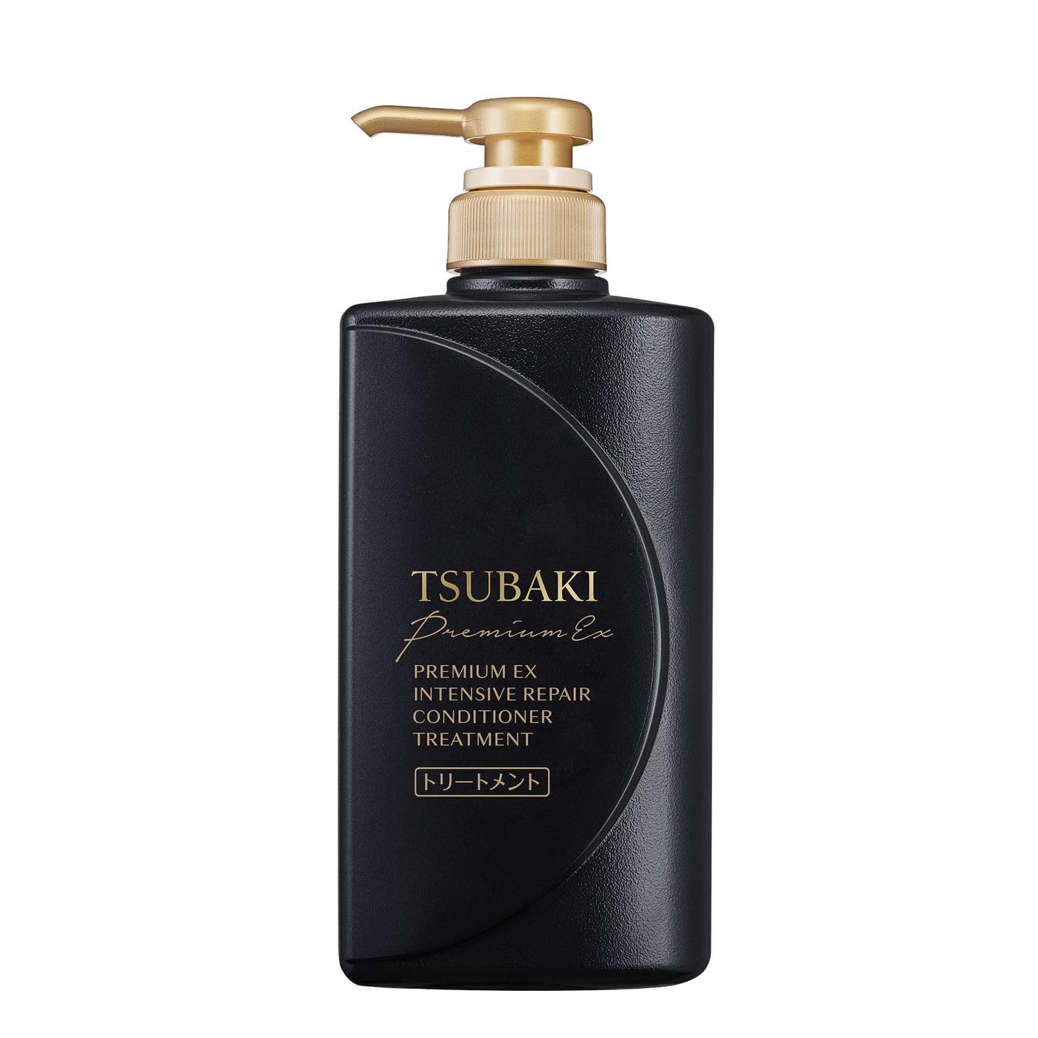 TSUBAKI Premium EX conditioner pump bottle shown for easy dispensing and deep conditioning
