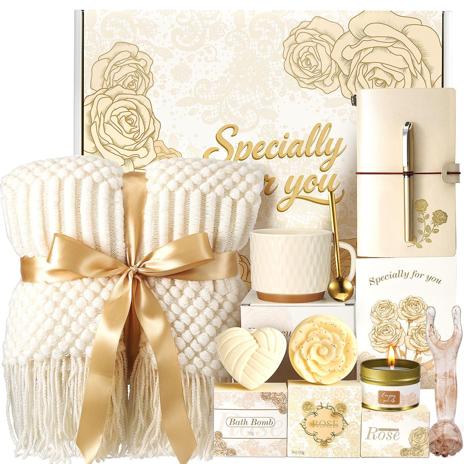 TsunNee ivory knitted tassel blanket provides cozy warmth for relaxing evenings.
