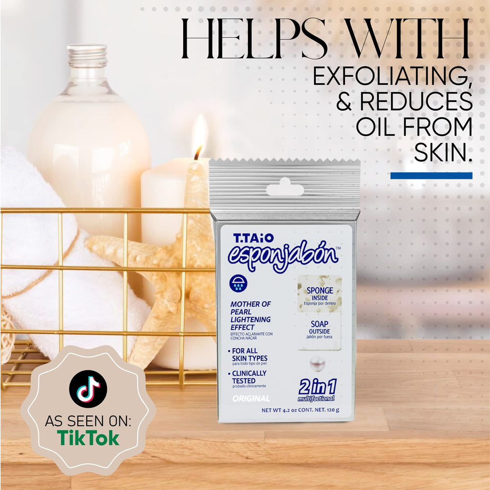 T.TAIO Esponjabon body massage promotes circulation and exfoliation.